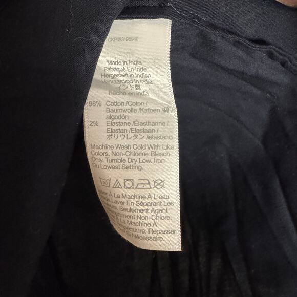 Madewell V-Neck Long-Sleeve Top Womens XS Deep Indigo Blue Stretch Regular Fit - Picture 7 of 8